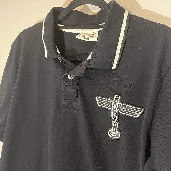 Red Canoe Vintage Boeing Airplane Co Short Sleeve Polo Black Men’s XL (A) - Picture 4 of 10